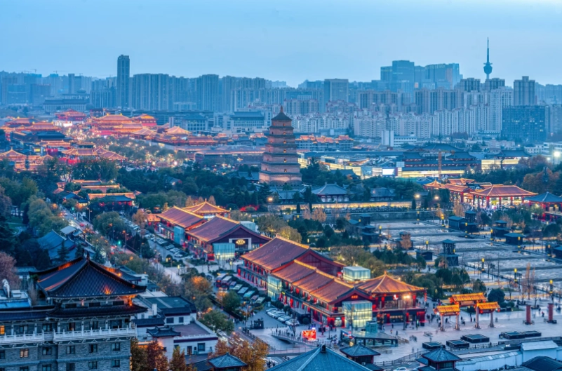 Photo of Giant Wild Goose Pagoda · Tang Dynasty Ever-Bright City: Xi'an night attractions