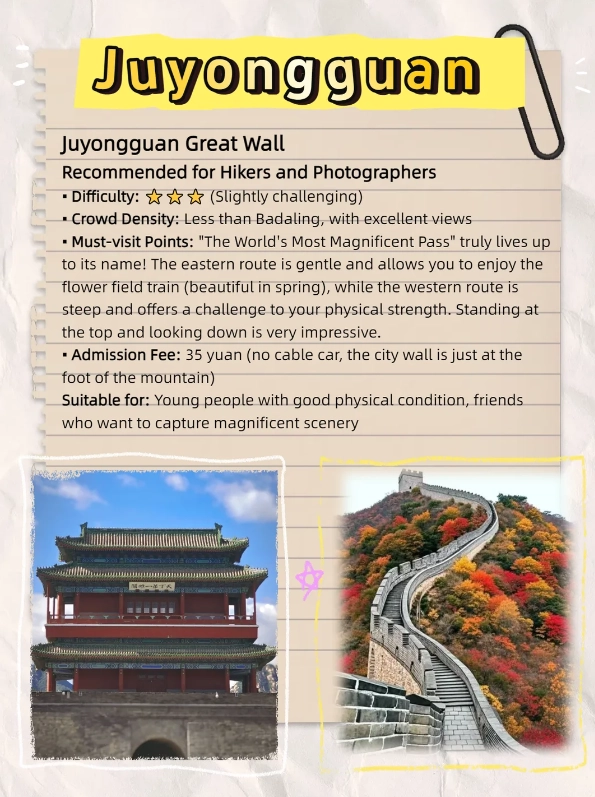 best sections of the Great Wall to hike