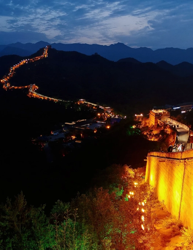 illuminated Great Wall
