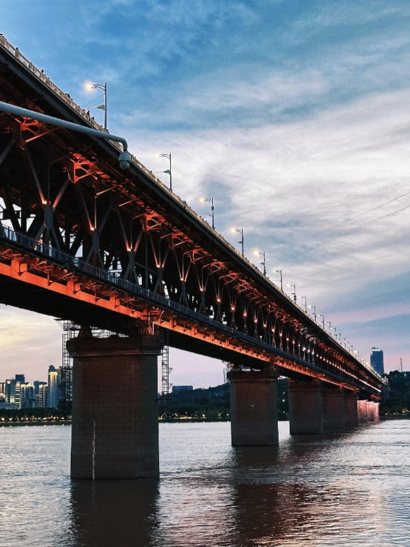 Wuhan Yangtze River Bridge foreign tourists Wuhan Yangtze River Bridge foreign tourists
