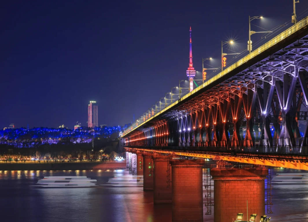night cruise Yangtze River Wuhan night cruise Yangtze River Wuhan