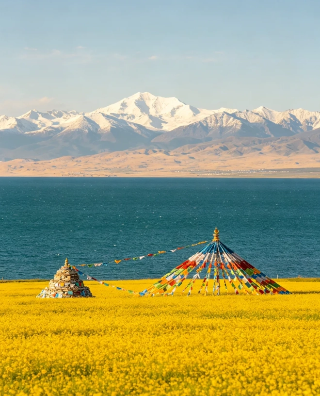 Qinghai Lake bird island Qinghai Lake bird island