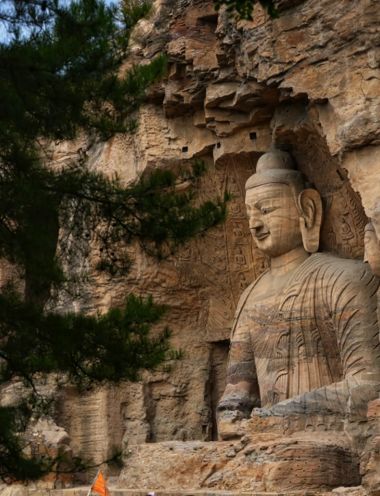 Yungang Grottoes from Datong