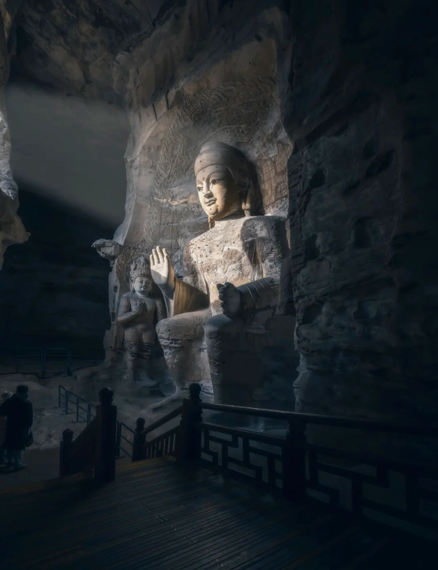 Yungang Grottoes from Datong