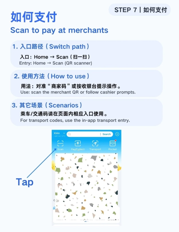 Alipay international card setup