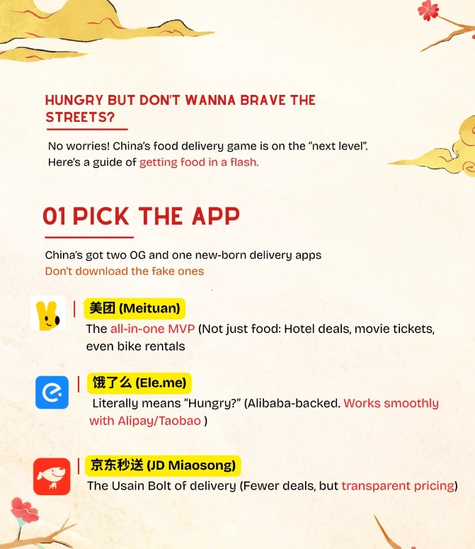 food delivery apps china