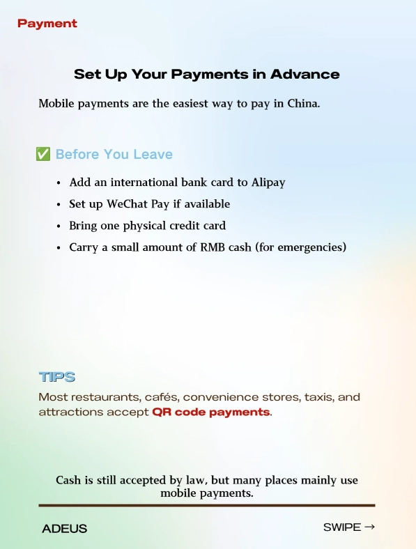 china travel payment methods