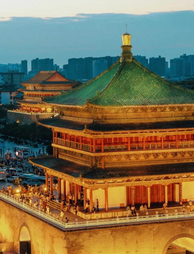 Xi'an Bell Tower Drum Tower combo Xi'an Bell Tower Drum Tower combo