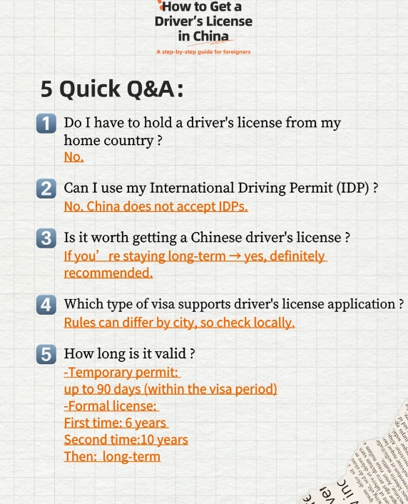 china driving license