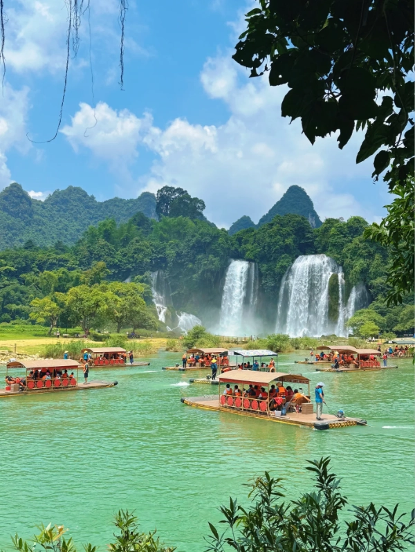 detian waterfall bamboo raft detian waterfall bamboo raft