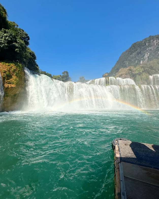 detian waterfall winter detian waterfall winter