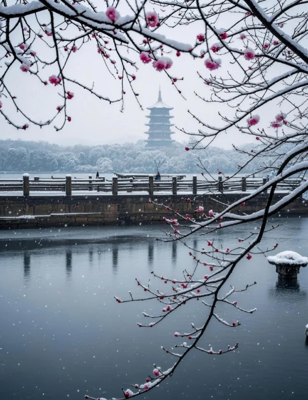 West Lake in winter West Lake in winter
