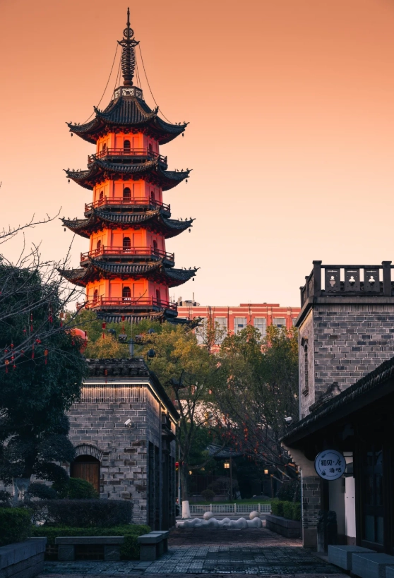ningbo old bund evening lights ningbo old bund evening lights