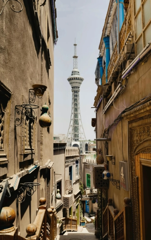 kashgar old town from airport kashgar old town from airport