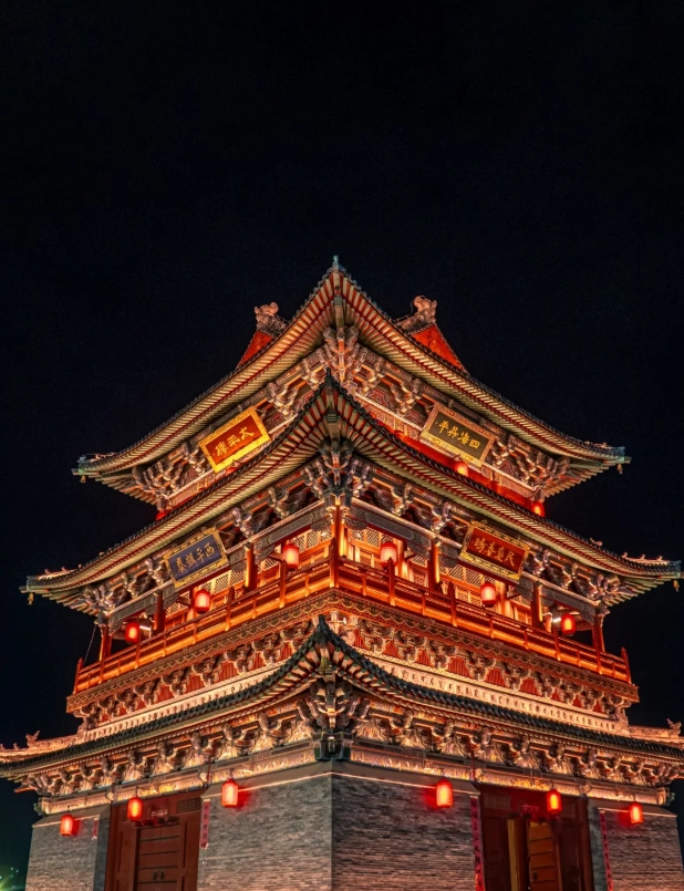 datong city wall night