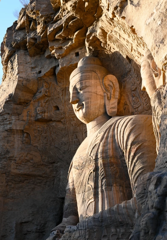 yungang grottoes with children yungang grottoes with children
